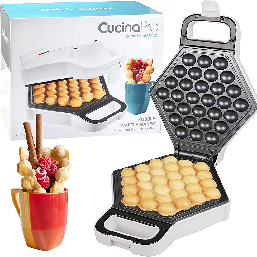 CucinaPro Bubble Waffle Maker Electric Non stick Hong Kong Egg Waffler