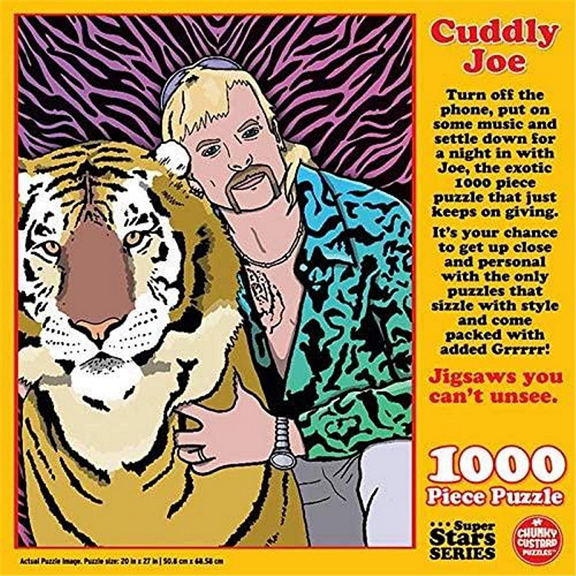 Cuddly Joe Tiger King Jigsaw Puzzle 1000ct Piece Pop Culture Premium Quality Chunky Custard Puzzles Image