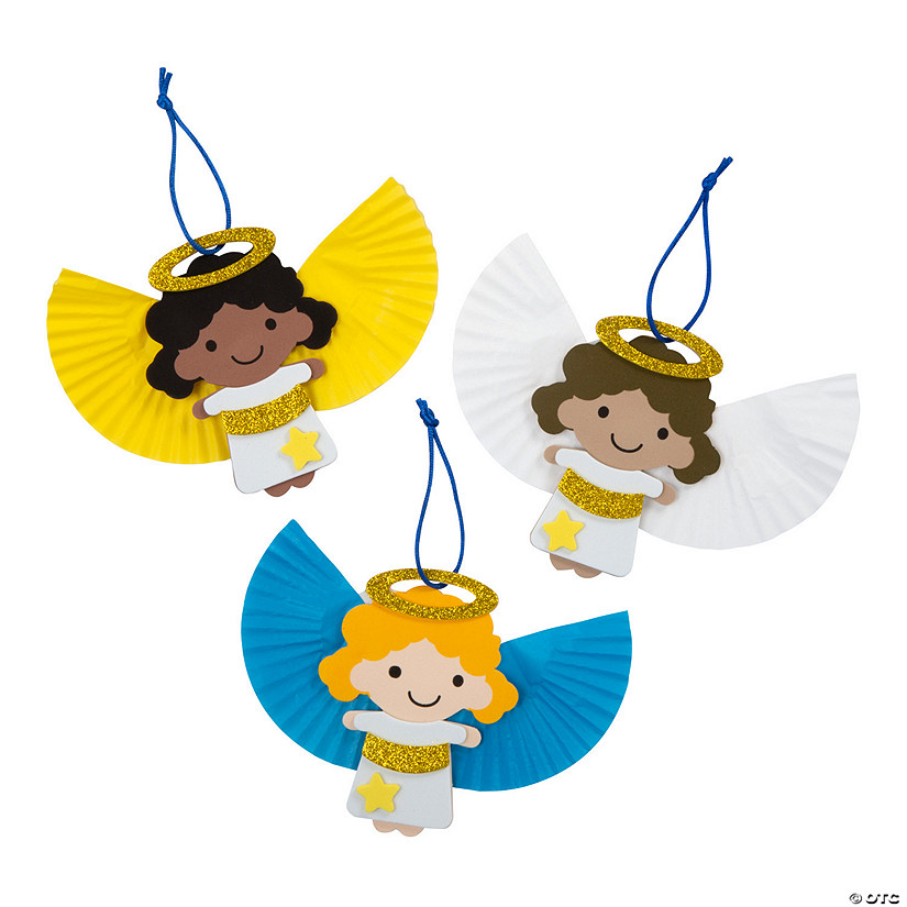 Cupcake Liner Angel Ornament Craft Kit Makes 12