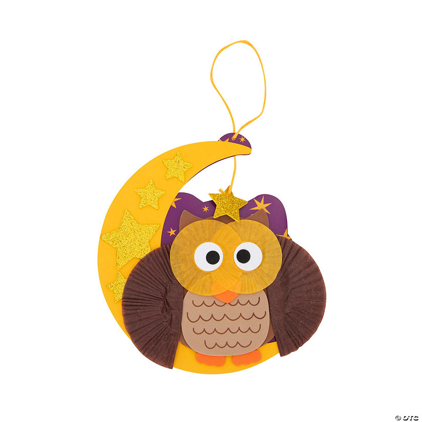 Cupcake Liner Owl Sign Craft Kit - Makes 12 Image