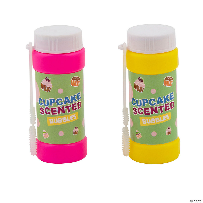 Cupcake-Scented Bubble Bottles - 12 Pc. Image