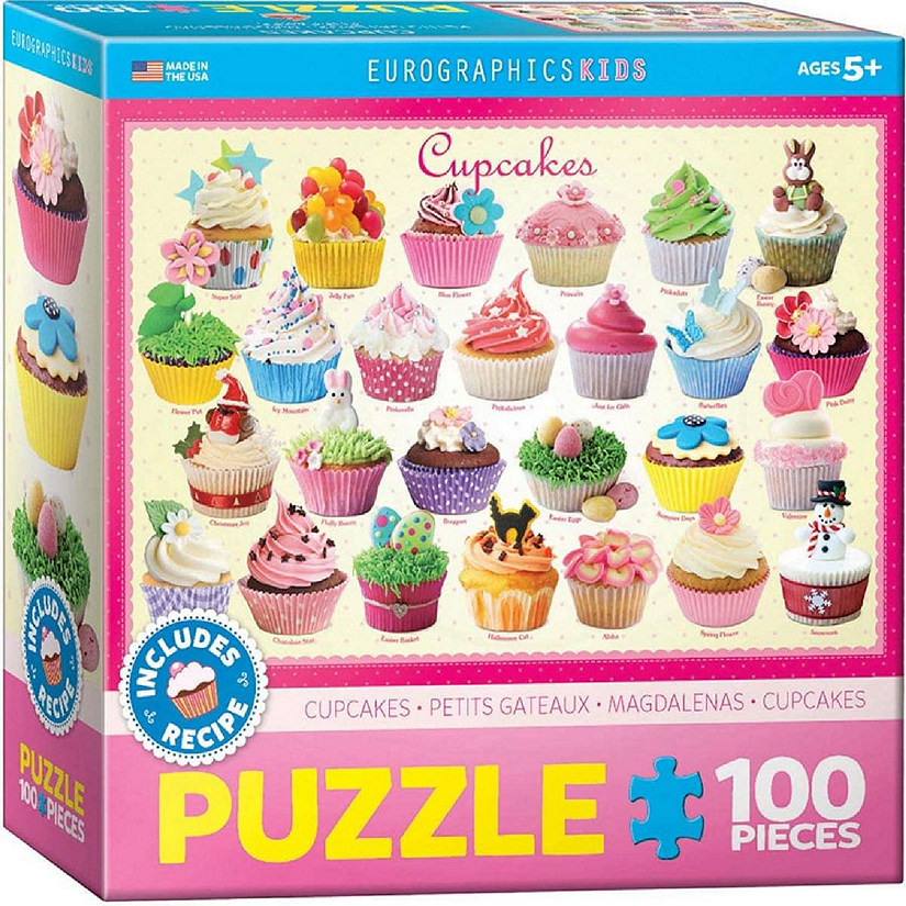 Cupcakes 100 Piece Jigsaw Puzzle Image