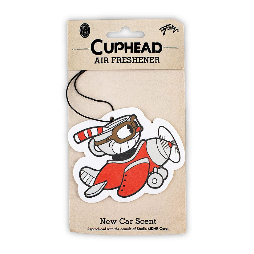 Cuphead Airplane Hanging Air Freshener for Cars  New Car Scent Image
