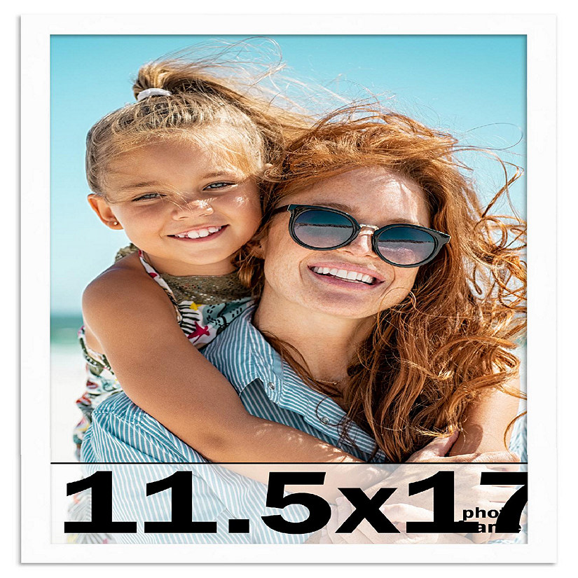 11.5x17 Frame White Solid Wood Picture Frame