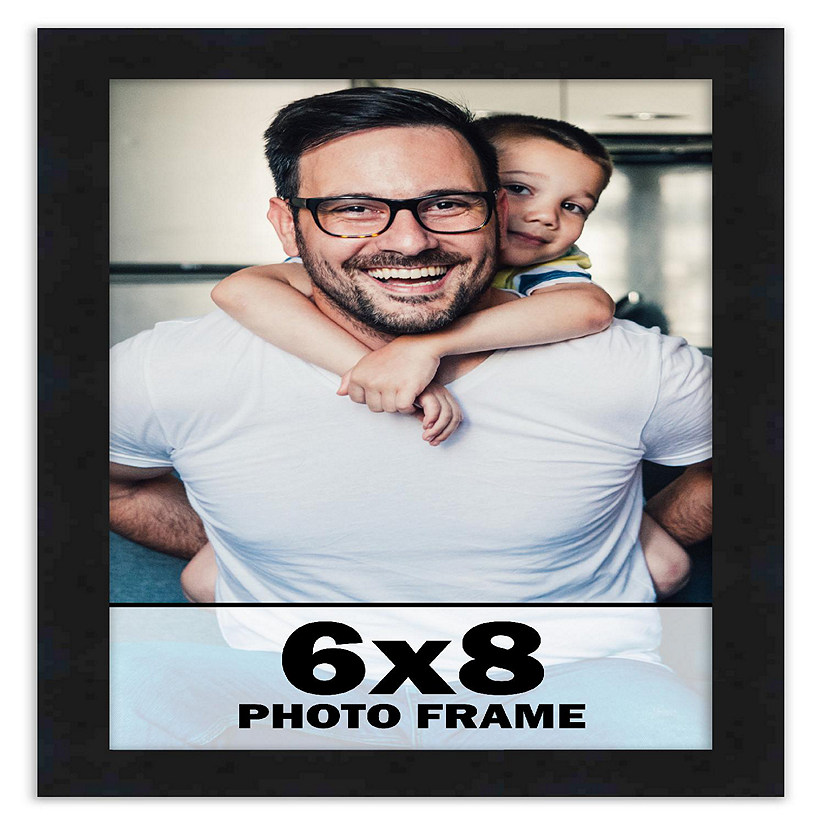 CustomPictureFrames Picture Frame with Acrylic Front and Foam Board Backing, Black