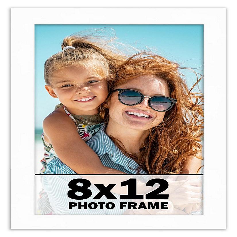 8x12 Frame White Solid Wood Picture Frame