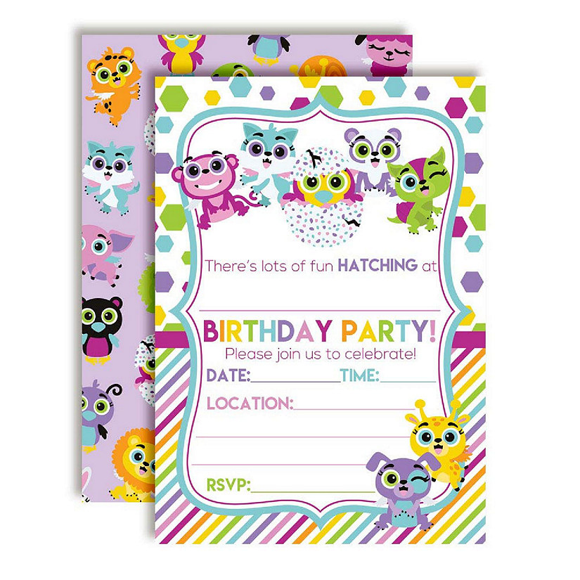 Cute Animal Invitations 40pc. by AmandaCreation Image