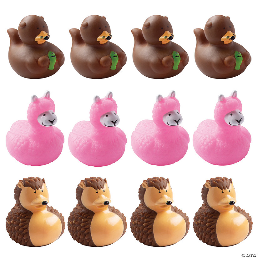 Cute Animals Rubber Ducks - 12 Pc. Image