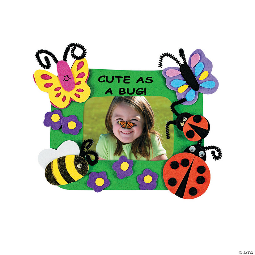 Cute As a Bug Picture Frame Magnet Craft Kit - Makes 12 Image