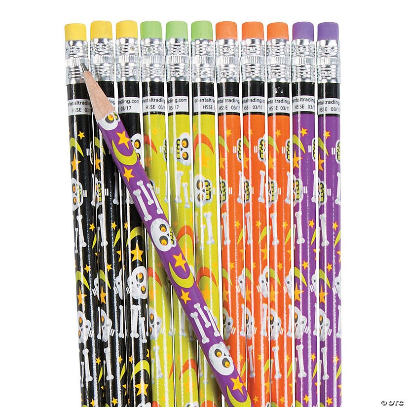 Cute Halloween Skeleton Pencil Assortment Oriental Trading