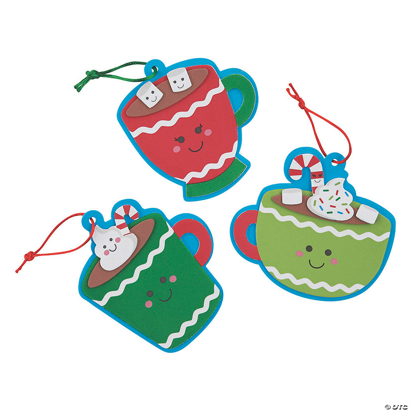 Cute Hot Cocoa Ornament Craft Kit - Makes 12 Image