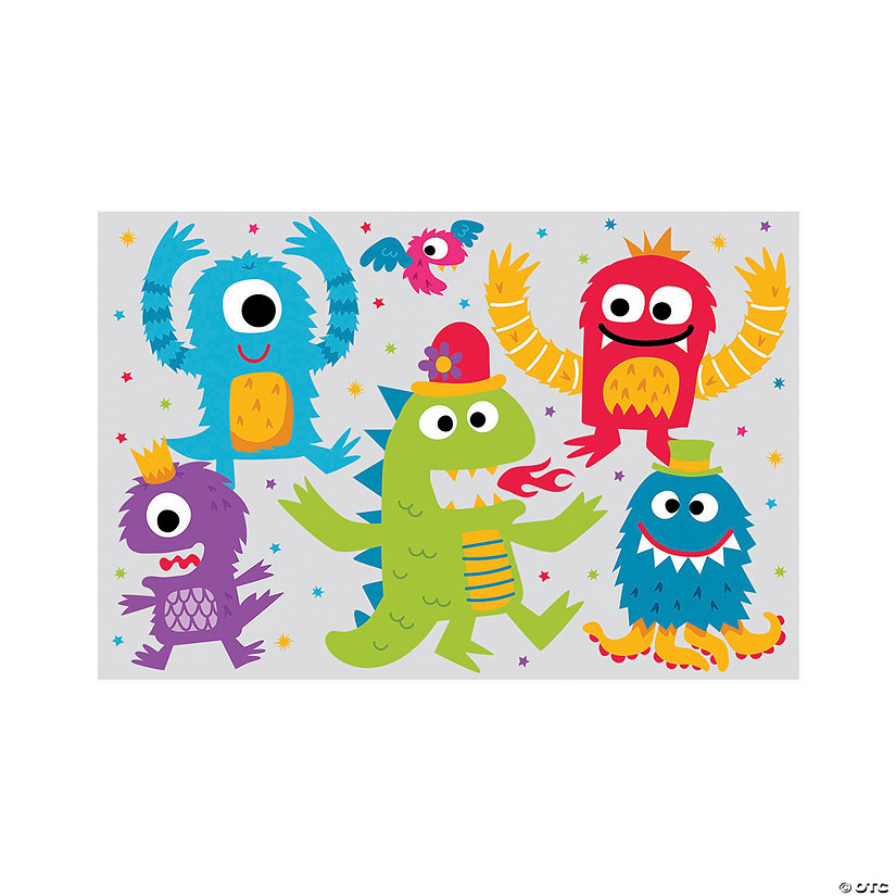 Cute Monster Backdrop - 3 Pc. Image