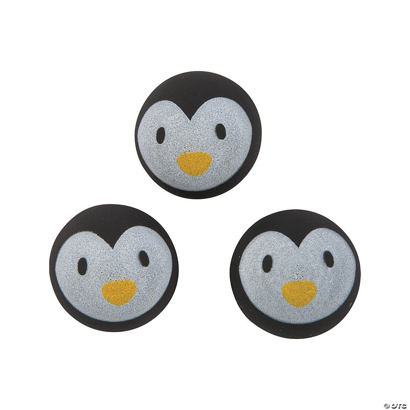 Cute Penguin Bouncy Balls - 12 Pc. Image