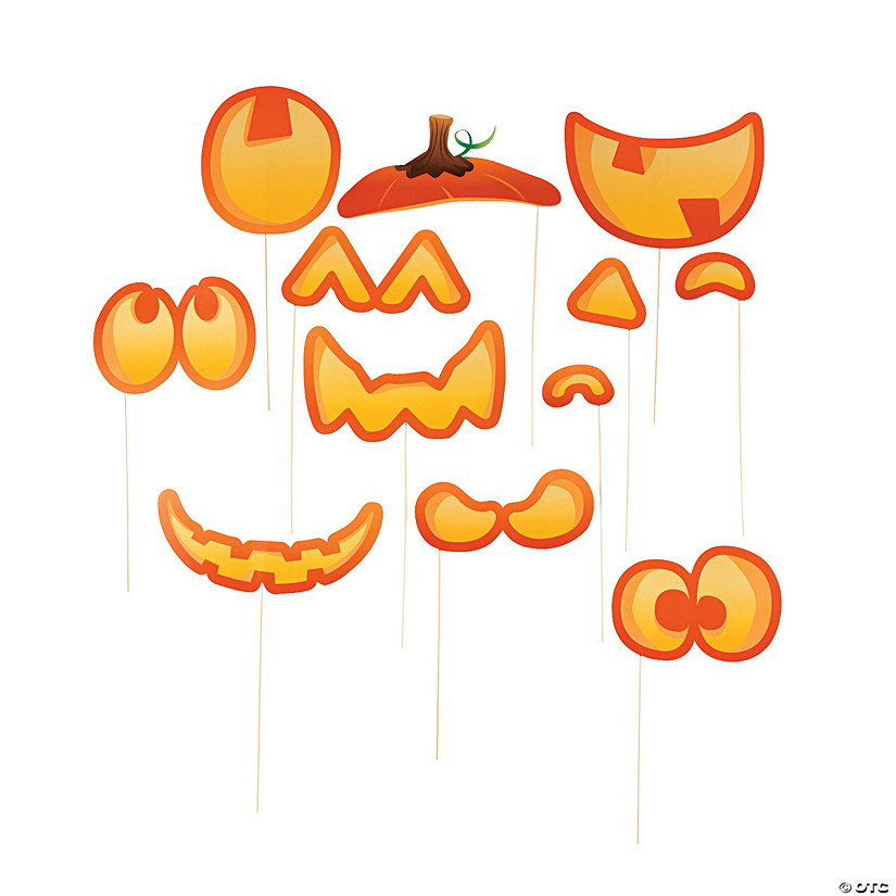 Cute Pumpkin Photo Stick Props - 12 Pc. Image