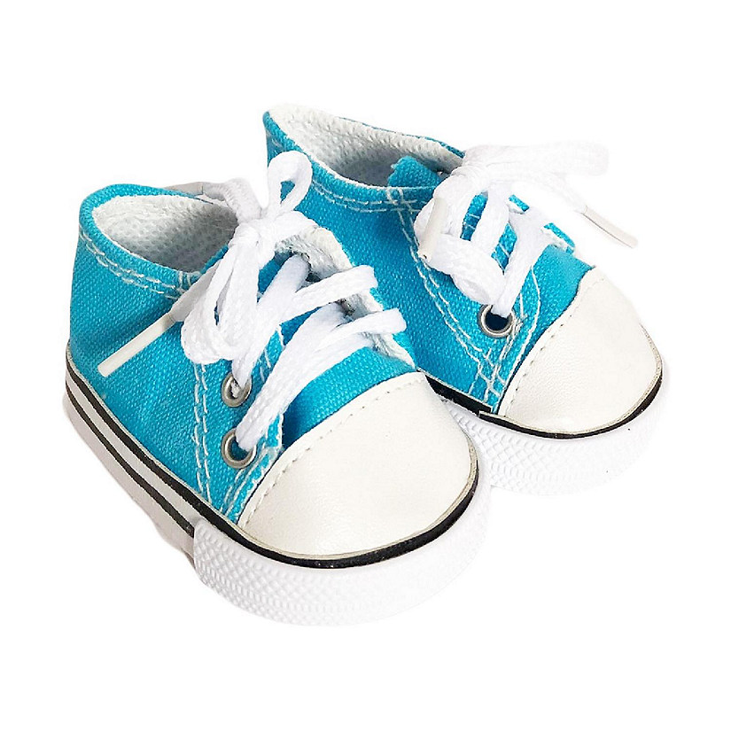 Cyan Blue Doll Shoes Fits 18 Inch Girl Dolls Image