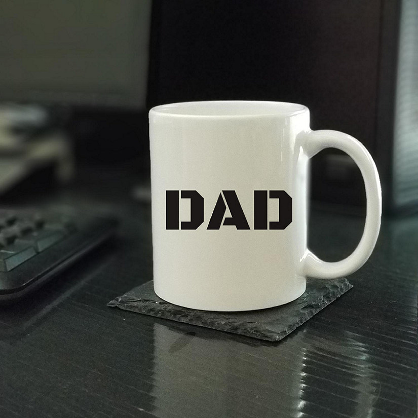 Dad Military Font Ceramic Mug Image