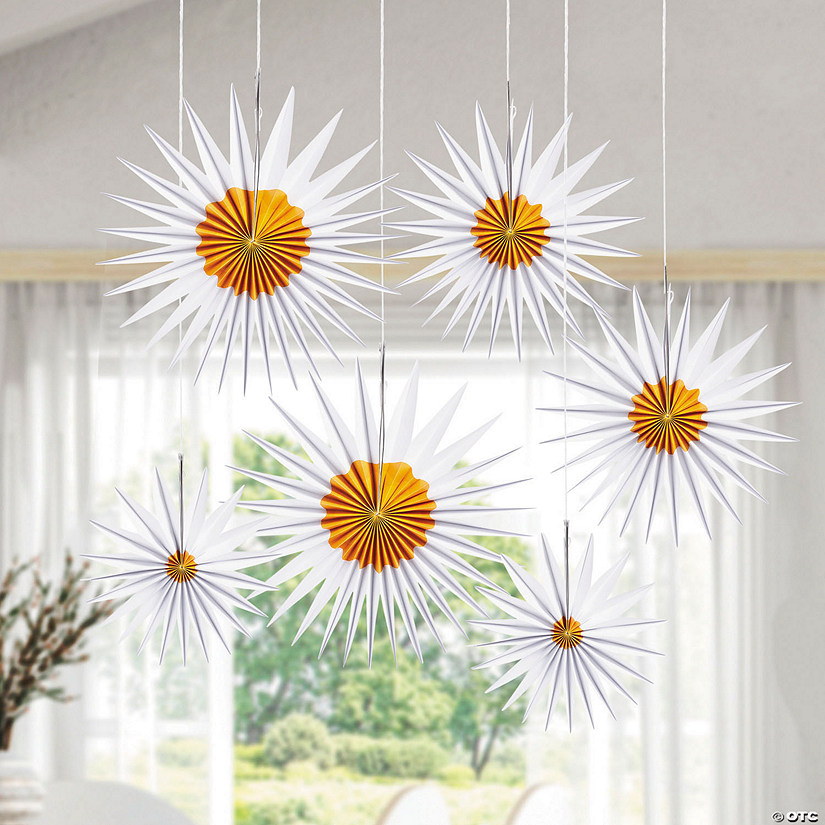 Daisy Hanging Fans - 6 Pc. Image