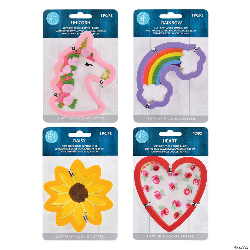 Daisy, Heart, Unicorn, Rainbow Soft-Grip 4 Piece Set Image