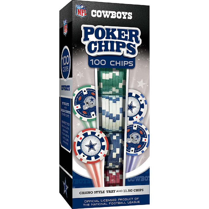 Dallas Cowboys 100 Piece Poker Chips Image