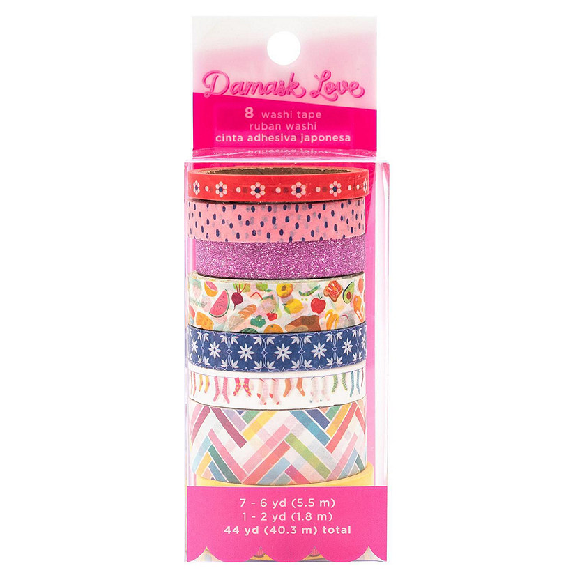 Damask Love Write At Home Washi Tape 8/Pkg Image