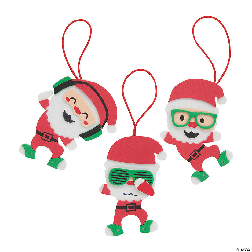 Dancing Santa Ornament Craft Kit - Makes 12 Image