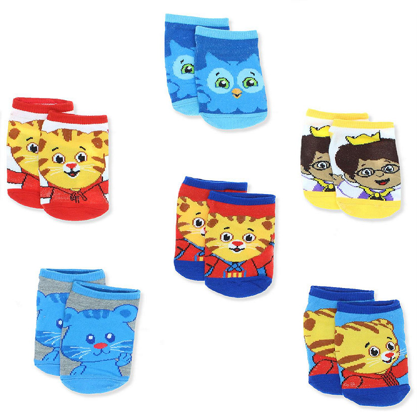 Daniel Tiger's Neighborhood Toddler Boys 6 pack Socks (Shoe: 7-10 (Sock ...