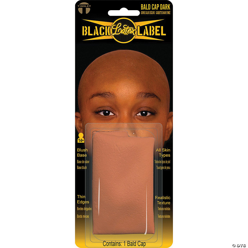 Dark Brown Latex Bald Cap Image