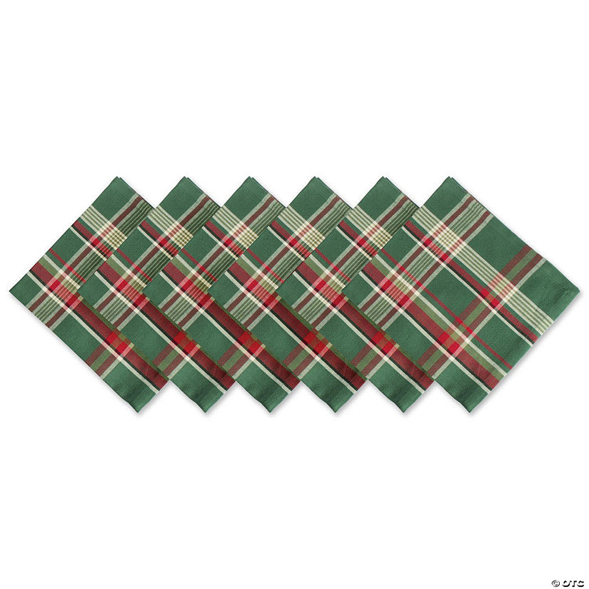 Dark Green Plaid Napkin (Set Of 6) Image