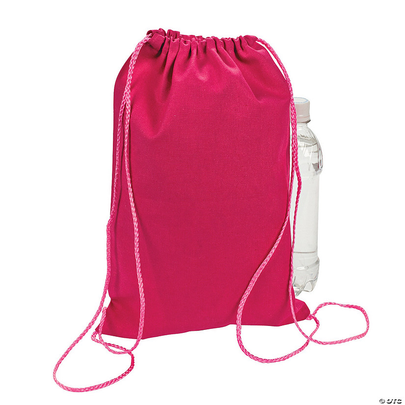 Dark Pink Drawstring Backpacks Discontinued