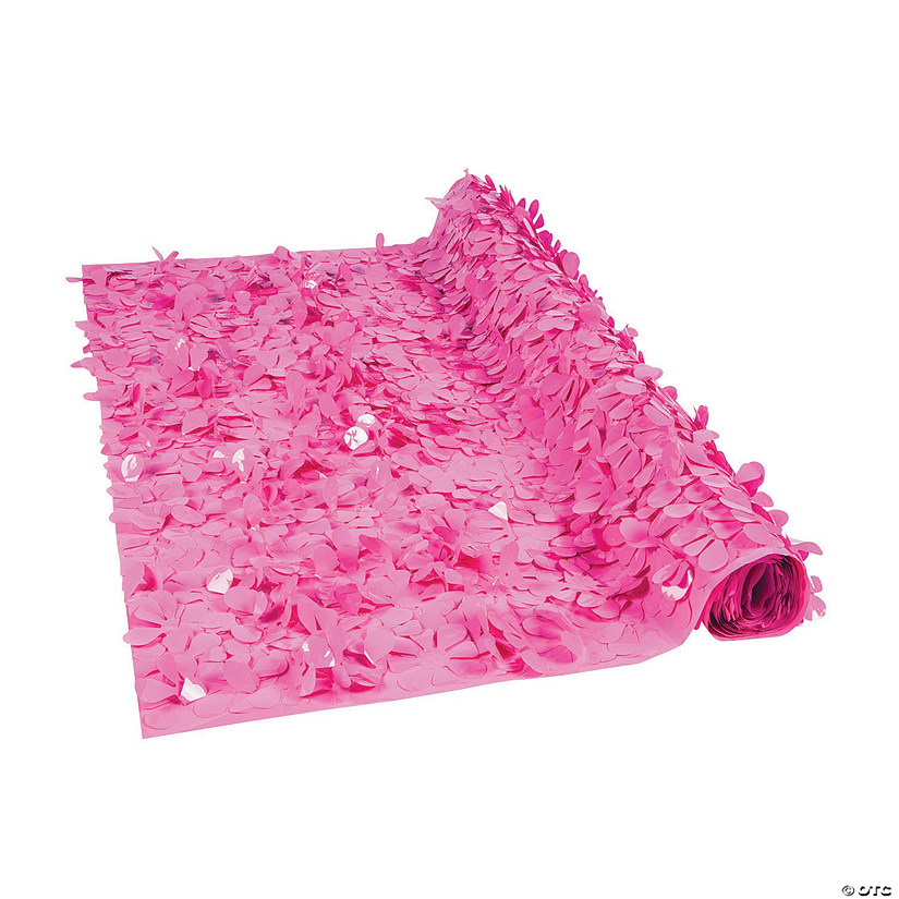 Dark Pink Floral Sheeting Backdrop Image