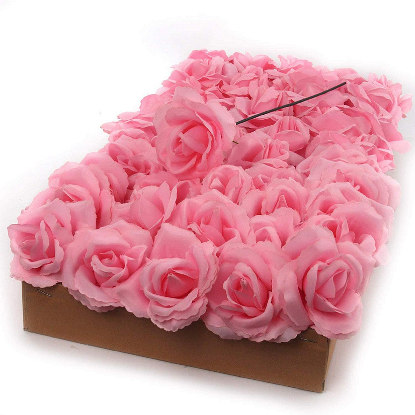 Dark Pink Rose Picks - Silk Flowers (100PCS) Image