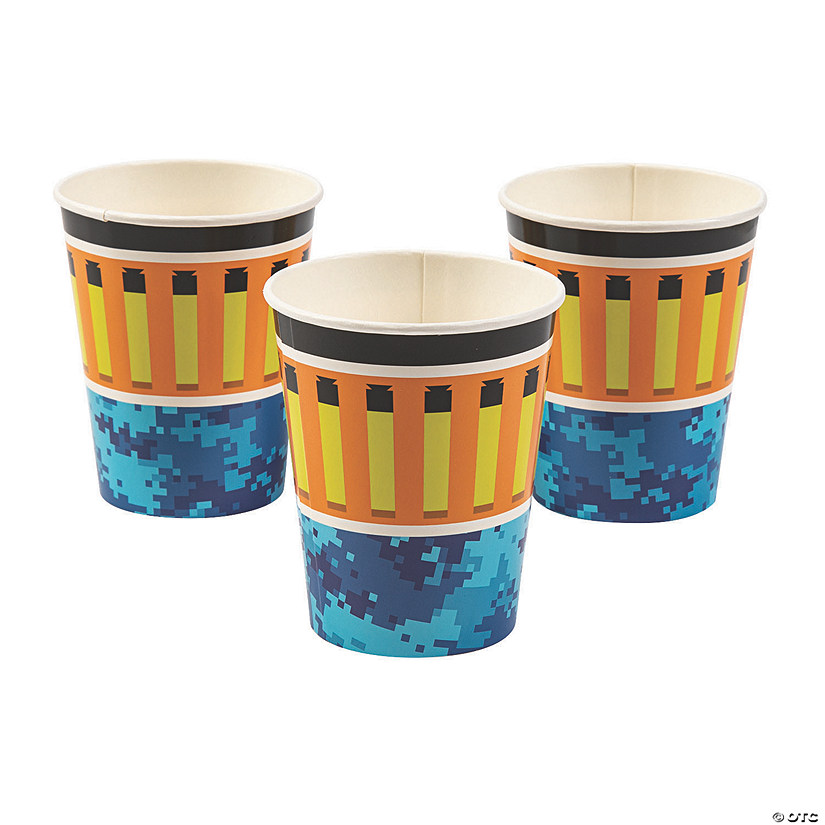 Dart Battle Party Digital Camouflage Paper Cups - 8 Pc. Image