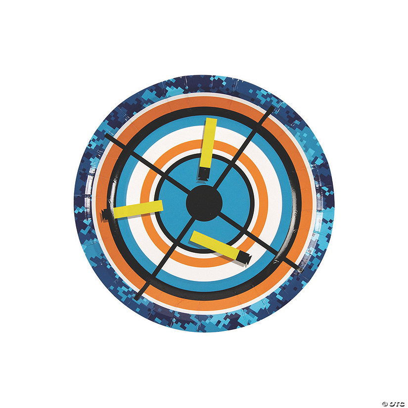 Dart Battle Party Paper Dessert Plates - 8 Ct. Image