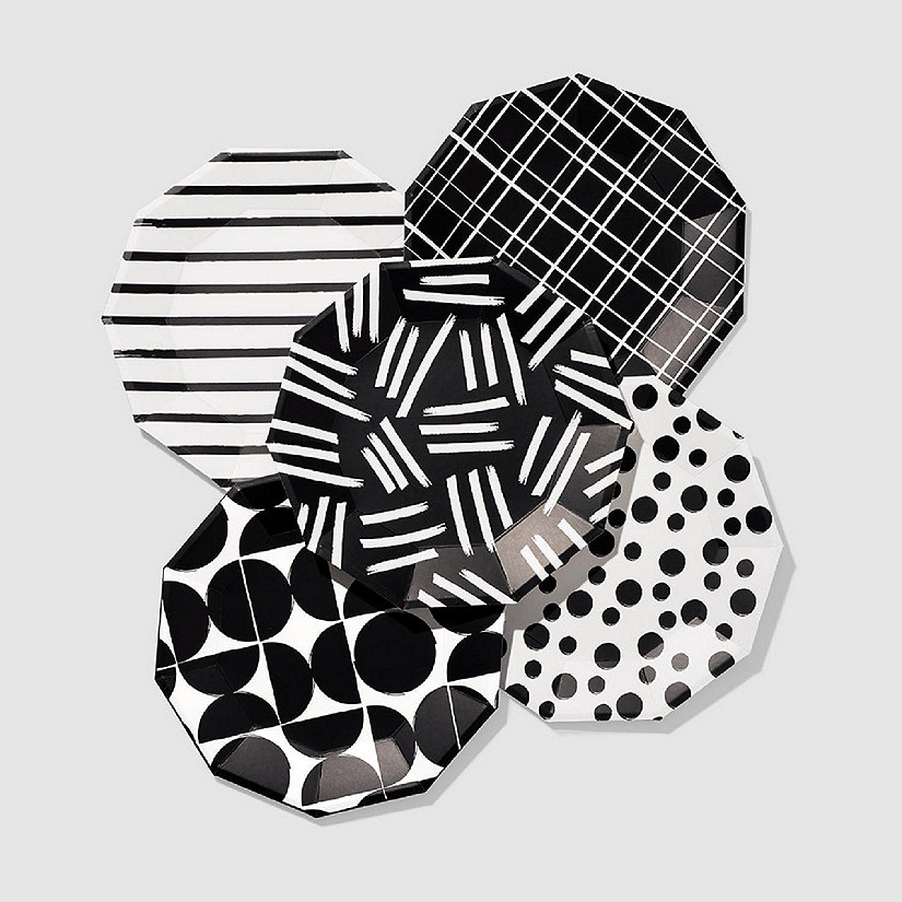 Dashes And Dots Large Plates -10/Pack - 10 Pieces Image