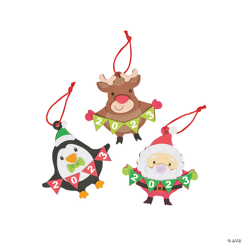 Dated Christmas Character Ornament Craft Kit - Makes 12 Image