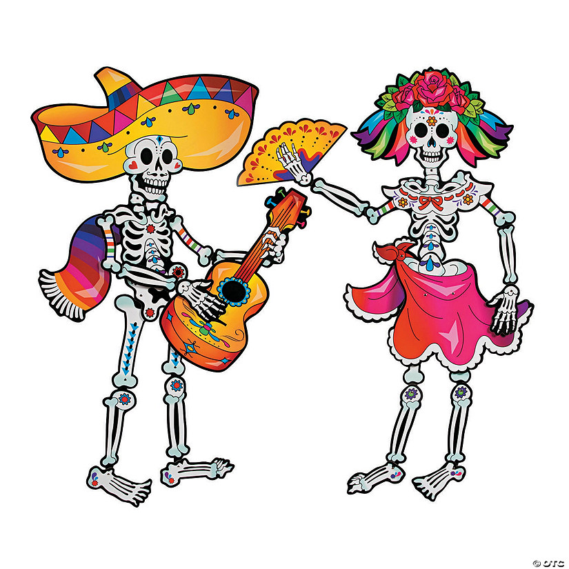 Day of the Dead Couple Jointed Cutouts - 2 Pc. Image