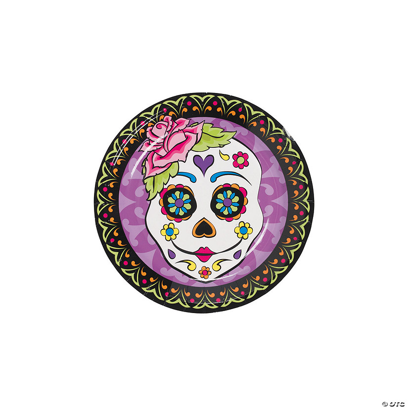 Day of the Dead Paper Dessert Plates - 8 Ct. Image