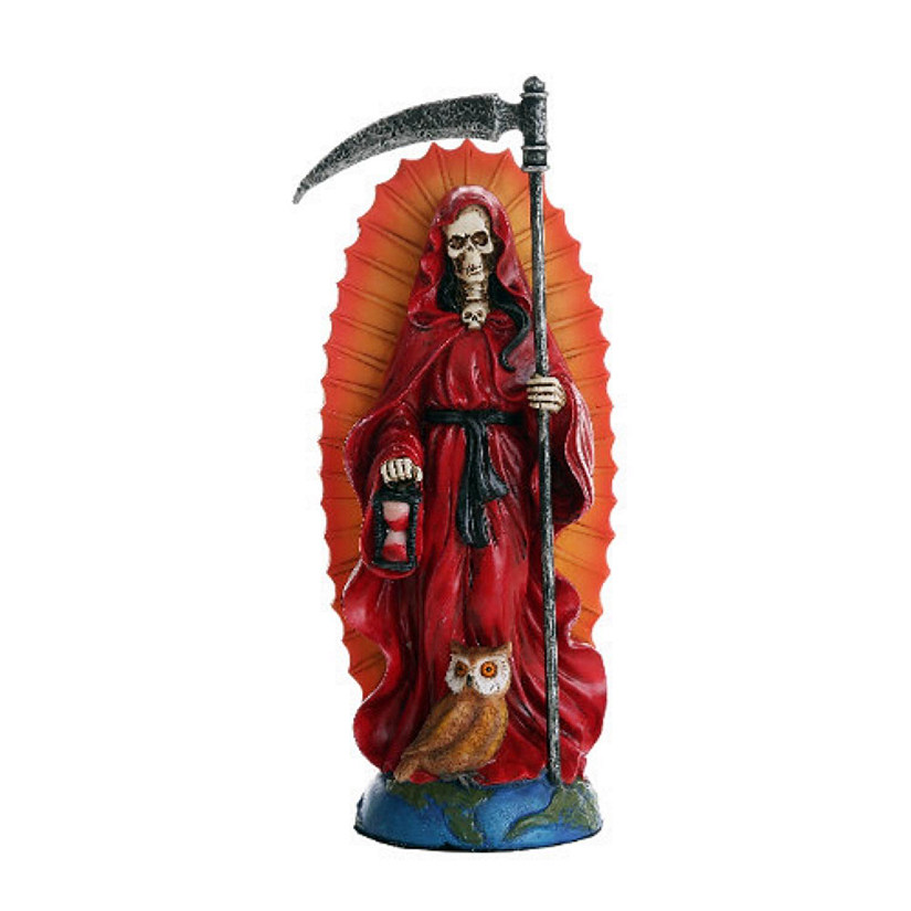Day of the Dead Red Santa Muerte Figurine Image
