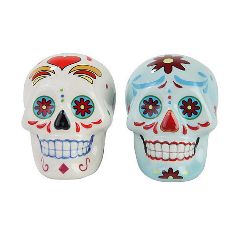 Day of the Dead Skull Salt and Pepper Shakers Image