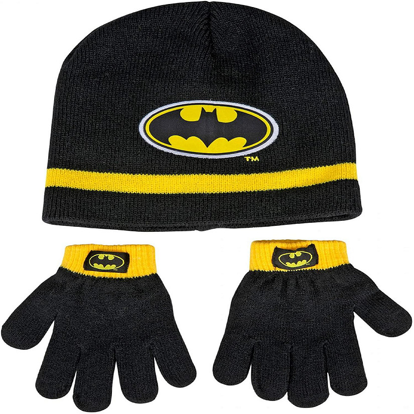 DC Comics Batman Kids Winter Beanie & Glove Set Image