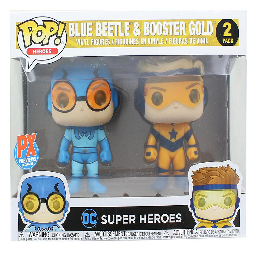 DC Comics Funko POP Vinyl Figure Set  Booster Gold & Blue Beetle Image