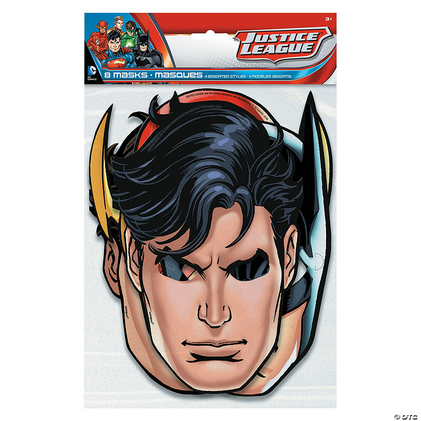 DC Comics Justice League&#8482; Party Masks - 8 Pc. Image