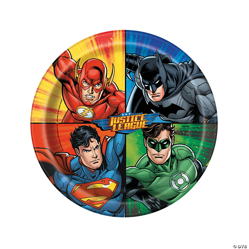 DC Comics Justice League&#8482; Party Paper Dinner Plates - 8 Ct. Image