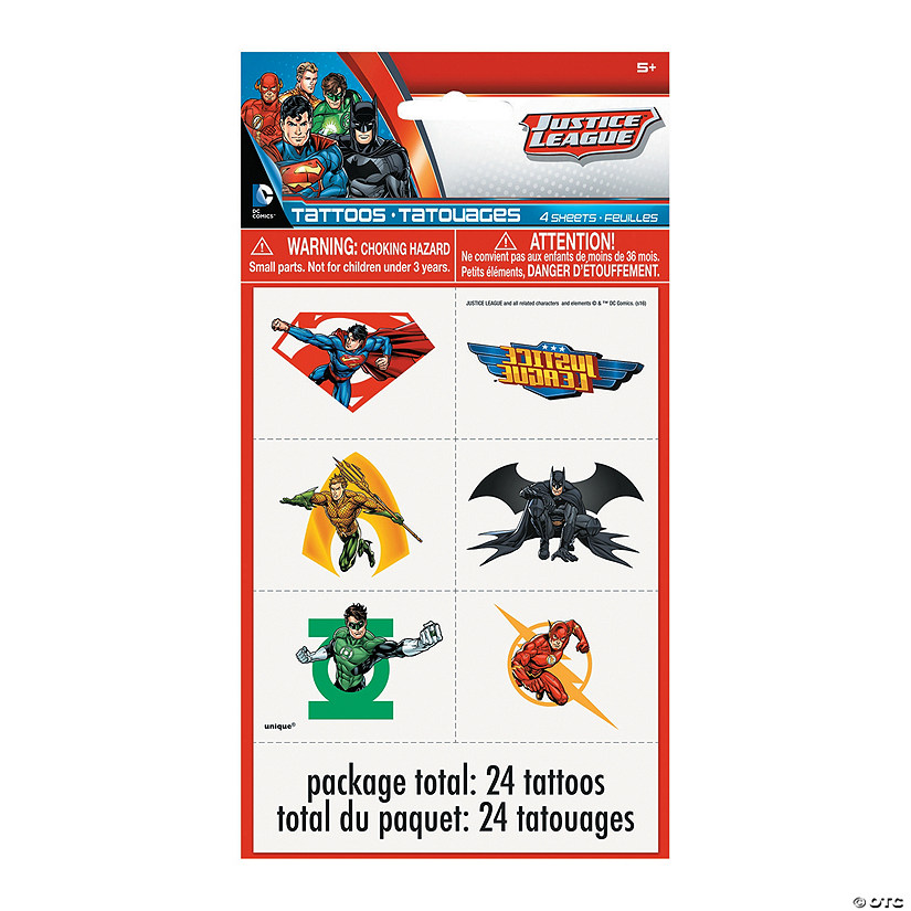 DC Comics Justice League™ Temporary Tattoos Oriental Trading