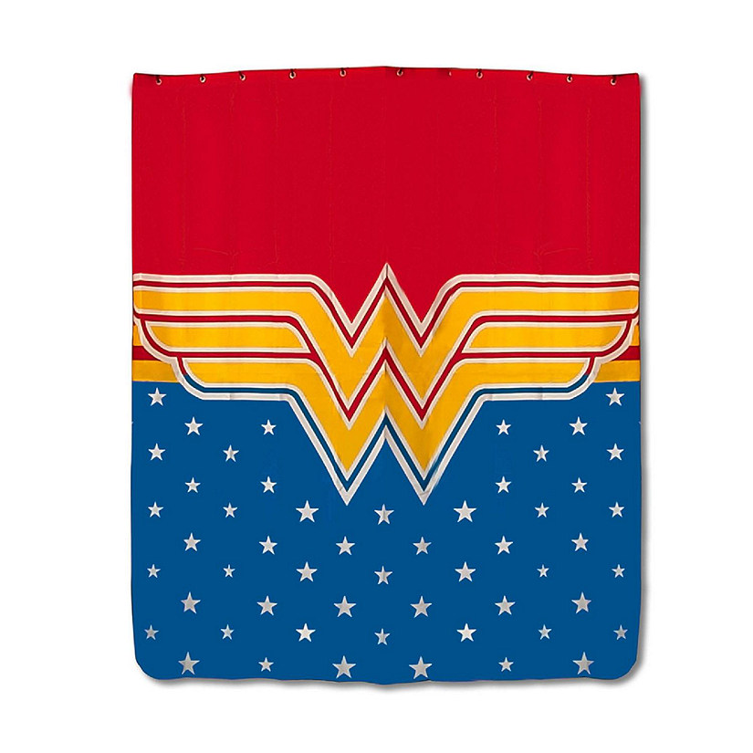 DC Comics Wonder Woman Shower Curtain  71 x 71 Inches Image