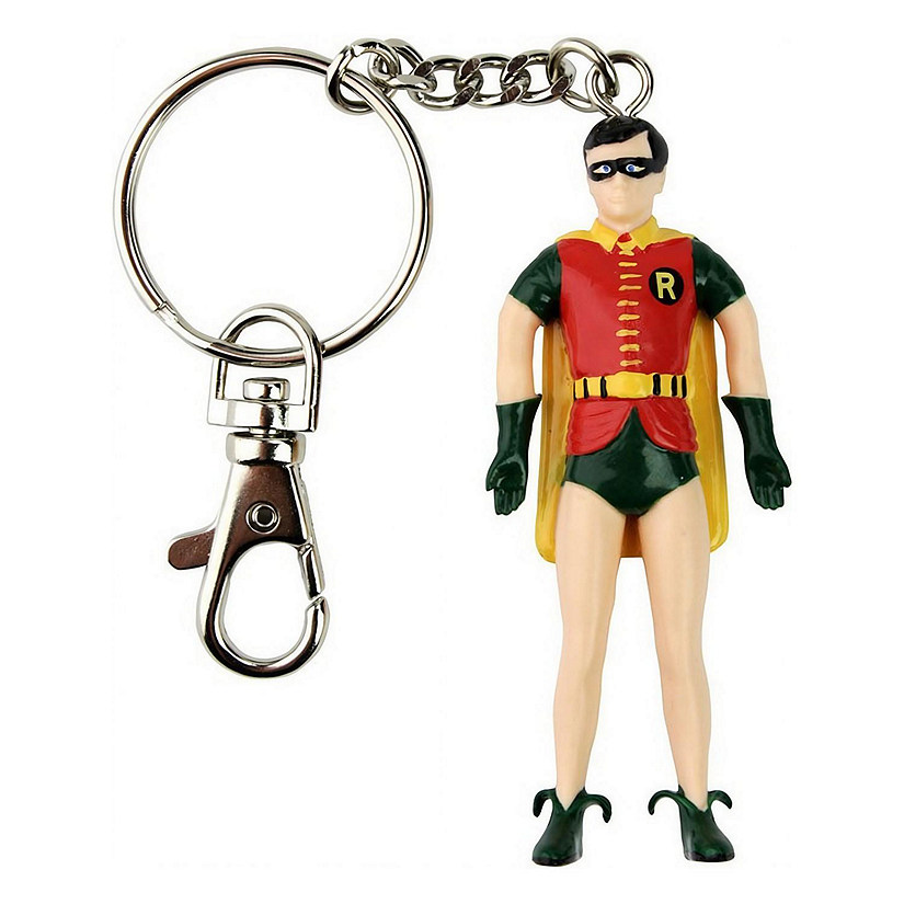 DC Robin Bendable Character Hanging Keychain Charm Image