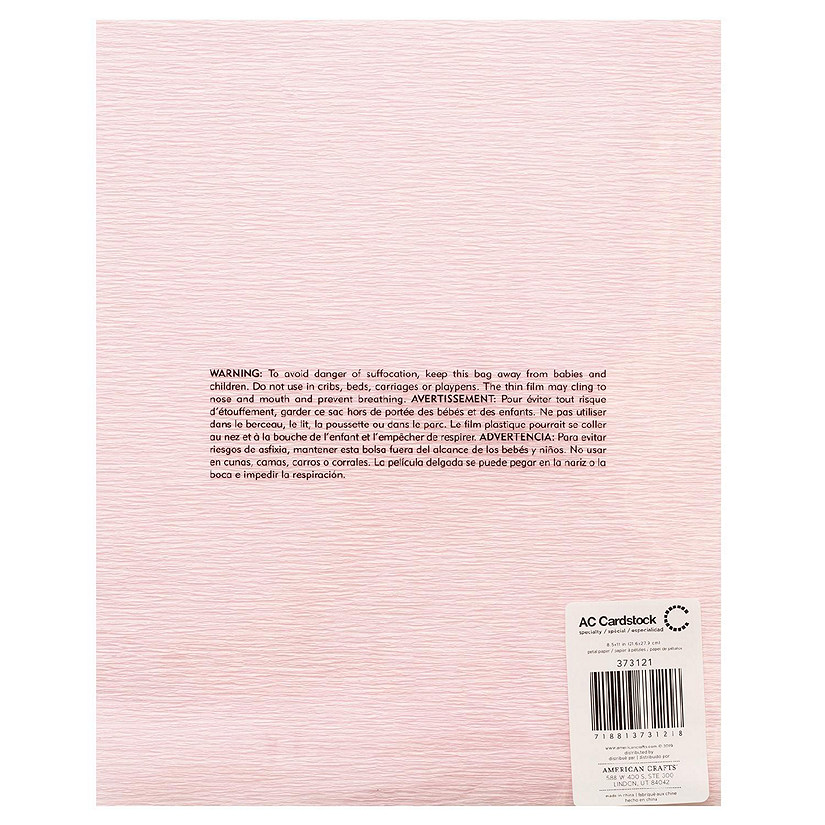 DCWV Petal Tissue Paper 8.5"X11"-Bubblegum Image