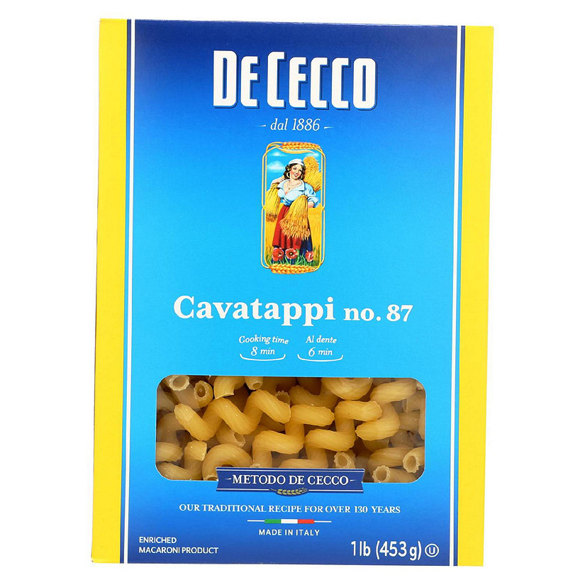 De Cecco Pasta - Pasta - Cavatappi - Case of 12 - 16 oz Image
