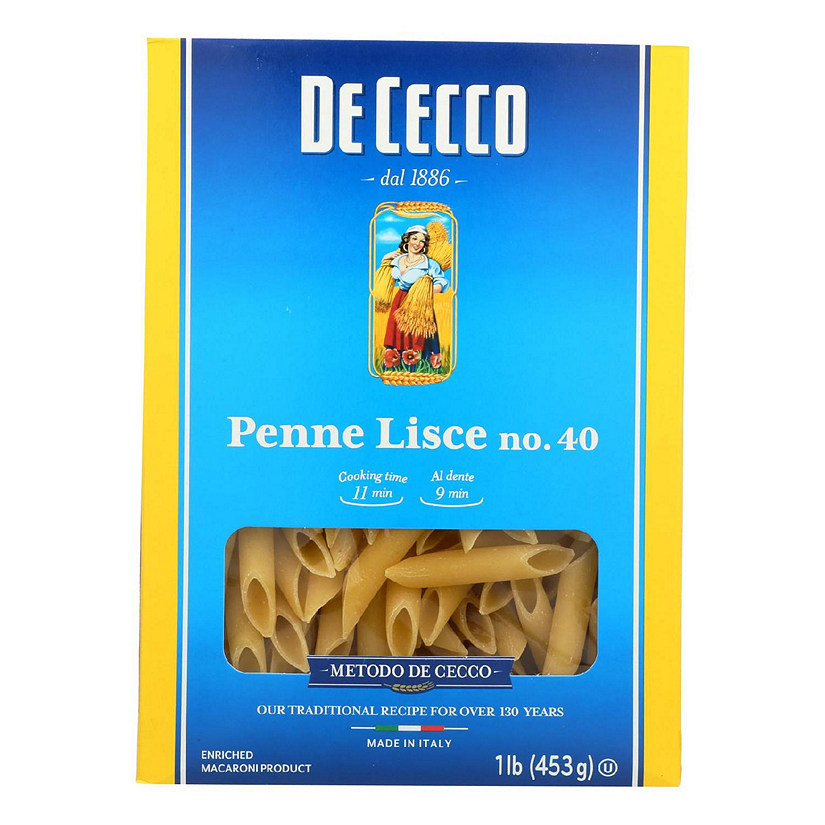 De Cecco Pasta - Pasta - Penne Lisce - Case of 12 - 16 oz Image