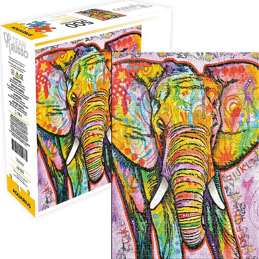 Dean Russo Elephant 500 Piece Jigsaw Puzzle Image